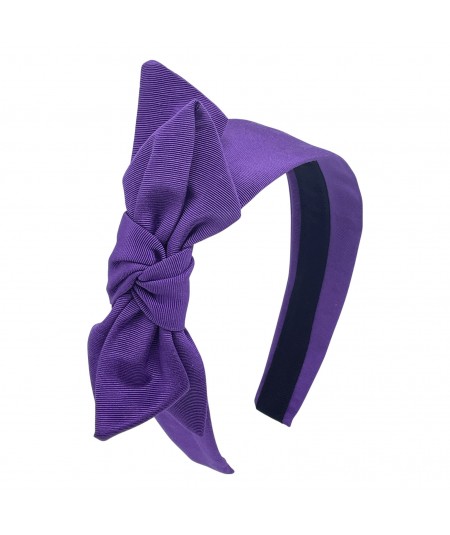 Violet Bengaline Side Bow Headband