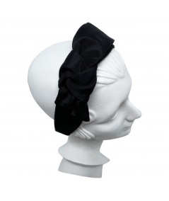 Black Jacqueline Side Knot Headband