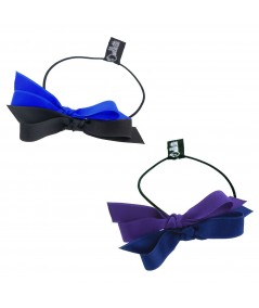 Two colors Double Satin Bow Pony