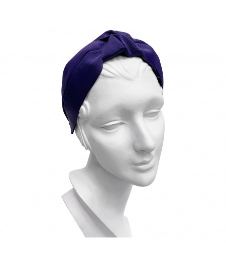 Purple Grosgrain Paramount Turban