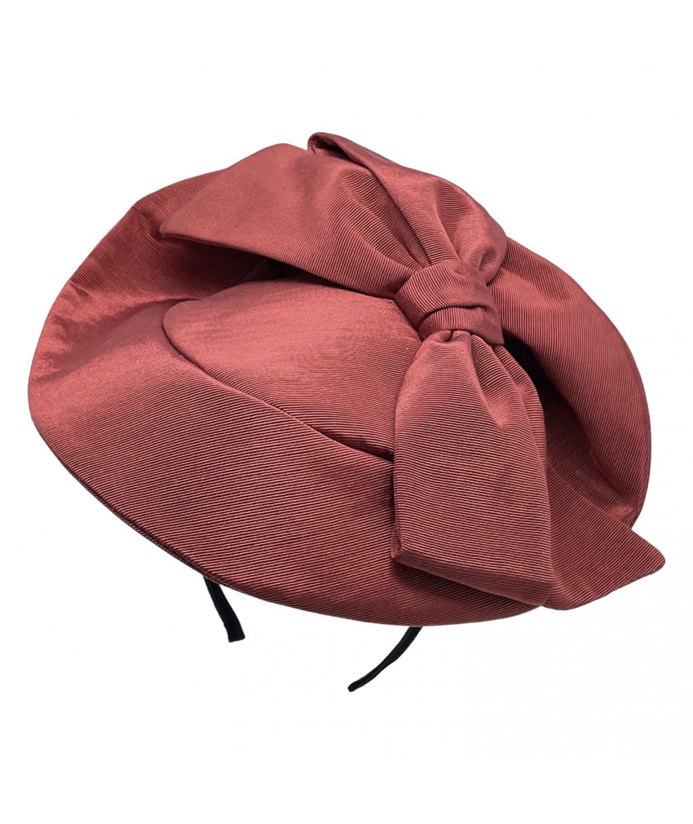 Copper Veronique Grosgrain Fascinator Hat