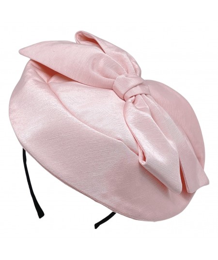 Pale Pink Veronique Grosgrain Fascinator Hat