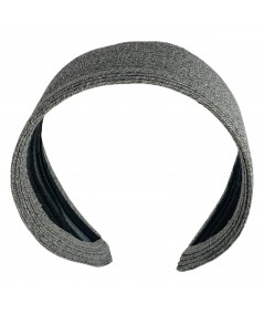 Grey Heather Straw Extra Wide Basic Headband