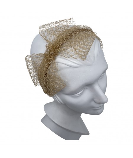 Pecan Veiling Carolina Bow Headband