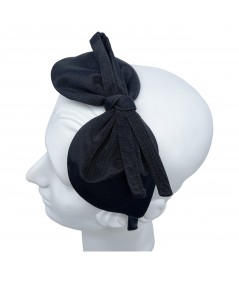 Black Grosgrain Marie Bow Headband