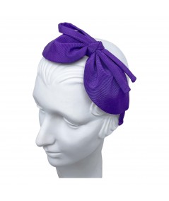 Violet Grosgrain Marie Bow Headband