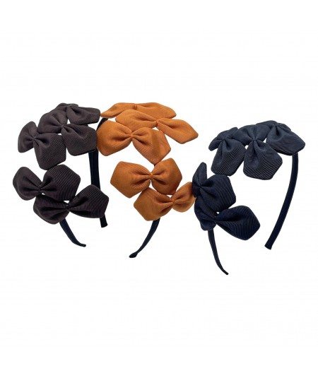 Brown - Orange - Black Grosgrain Lou Lou 50s Style Headpiece