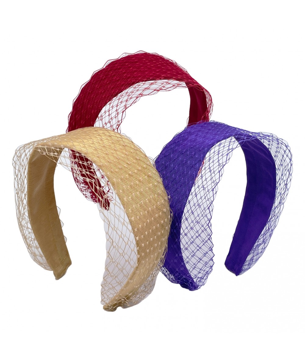 Dijon - Red - Violet Veiling Wide Headband
