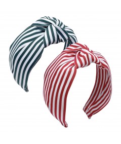 Hunter-White & Red-White Turban Headband
