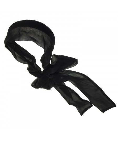 Black Silk Scarf Headband
