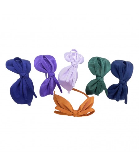 Corsair Blue - Violet - Lavender - Hunter - Navy - Orange Marie Bow Headband