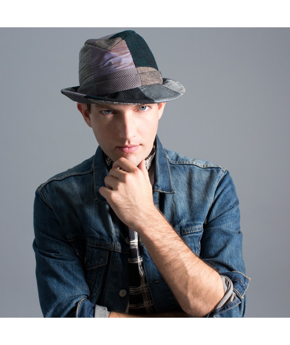 mens-hat-recycled-patchwork-fedora