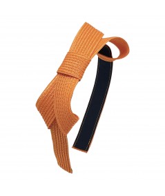 Orange Straw Bow Headband