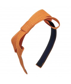 Orange Straw Bow Headband