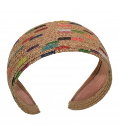 Painted straw headband by Jennifer Ouellette