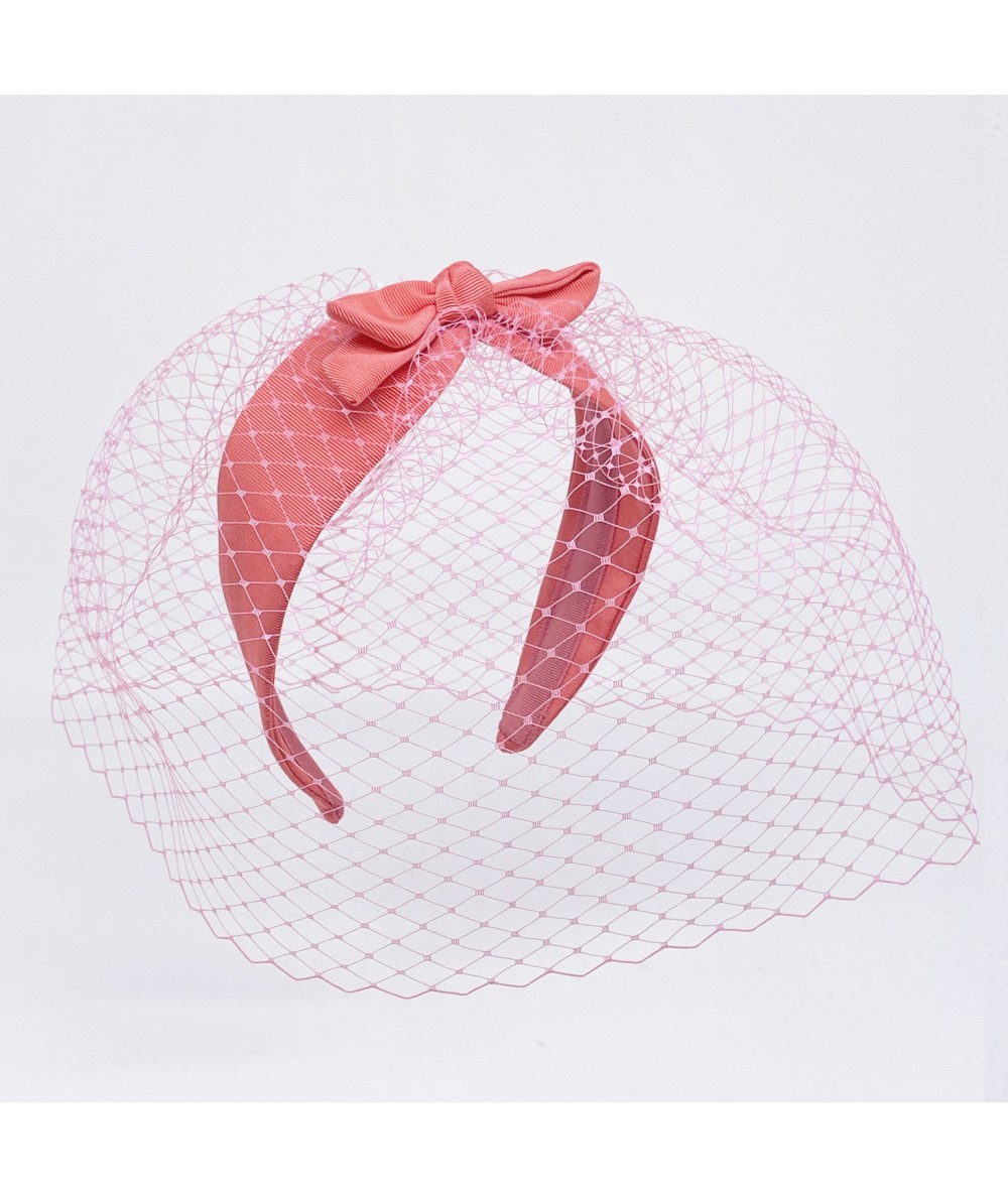 Coral Bengaline with Hot Pink Veiling