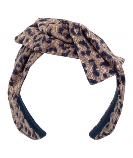 Leopard Cotton Print Swivel Headband Jennifer Ouellette - 4