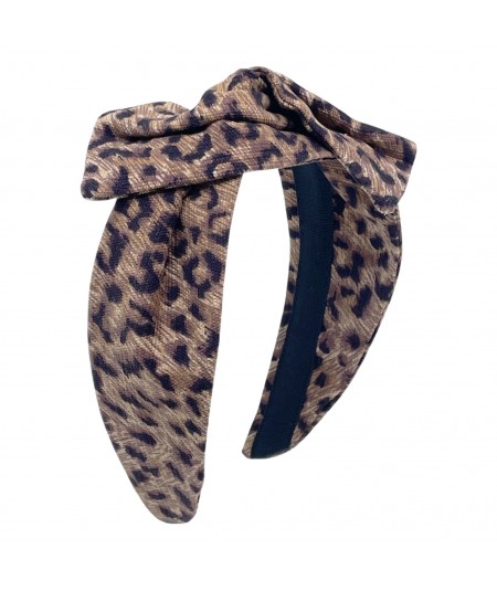 Leopard Cotton Print Swivel Headband Jennifer Ouellette - 2