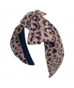 Leopard Cotton Print Swivel Headband Jennifer Ouellette - 1