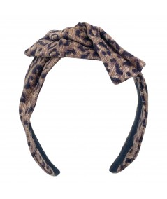Leopard Cotton Print Swivel Headband Jennifer Ouellette - 3