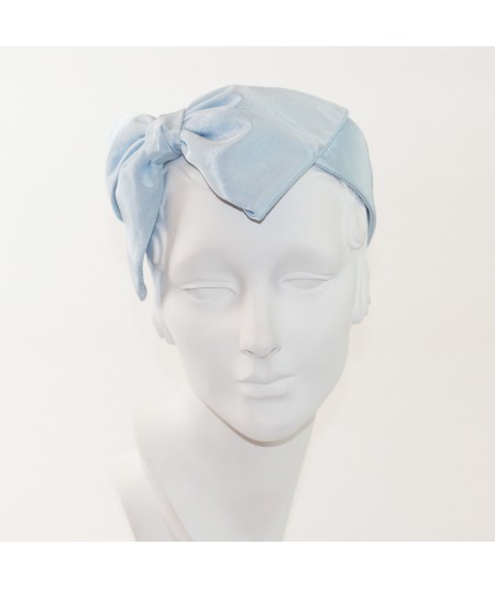 Pale Blue Bengaline Large Bow Headband 