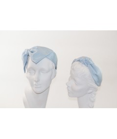 Pale Blue Bengaline Large Bow Headband with BE33 Pale Blue