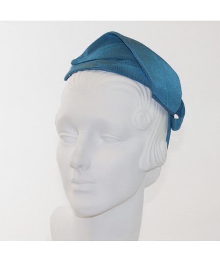 Cadet Blue Bengaline Leaves Abstract Headpiece