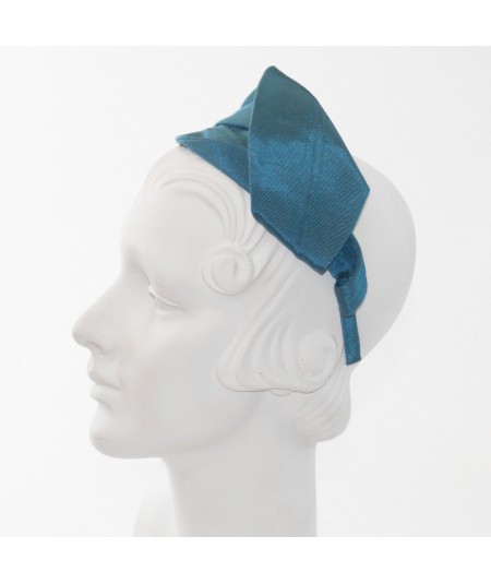 Cadet Blue Bengaline Leaves Abstract Headpiece