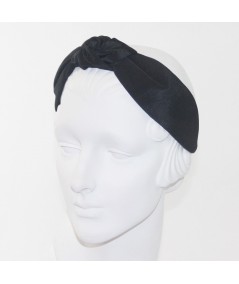 Black Bengaline Blair Center Turban Headband