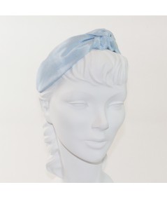 Pale Blue Bengaline Blair Center Turban Headband