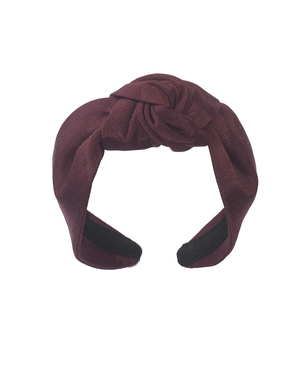 Burgundy Bengaline Blair Center Turban Headband