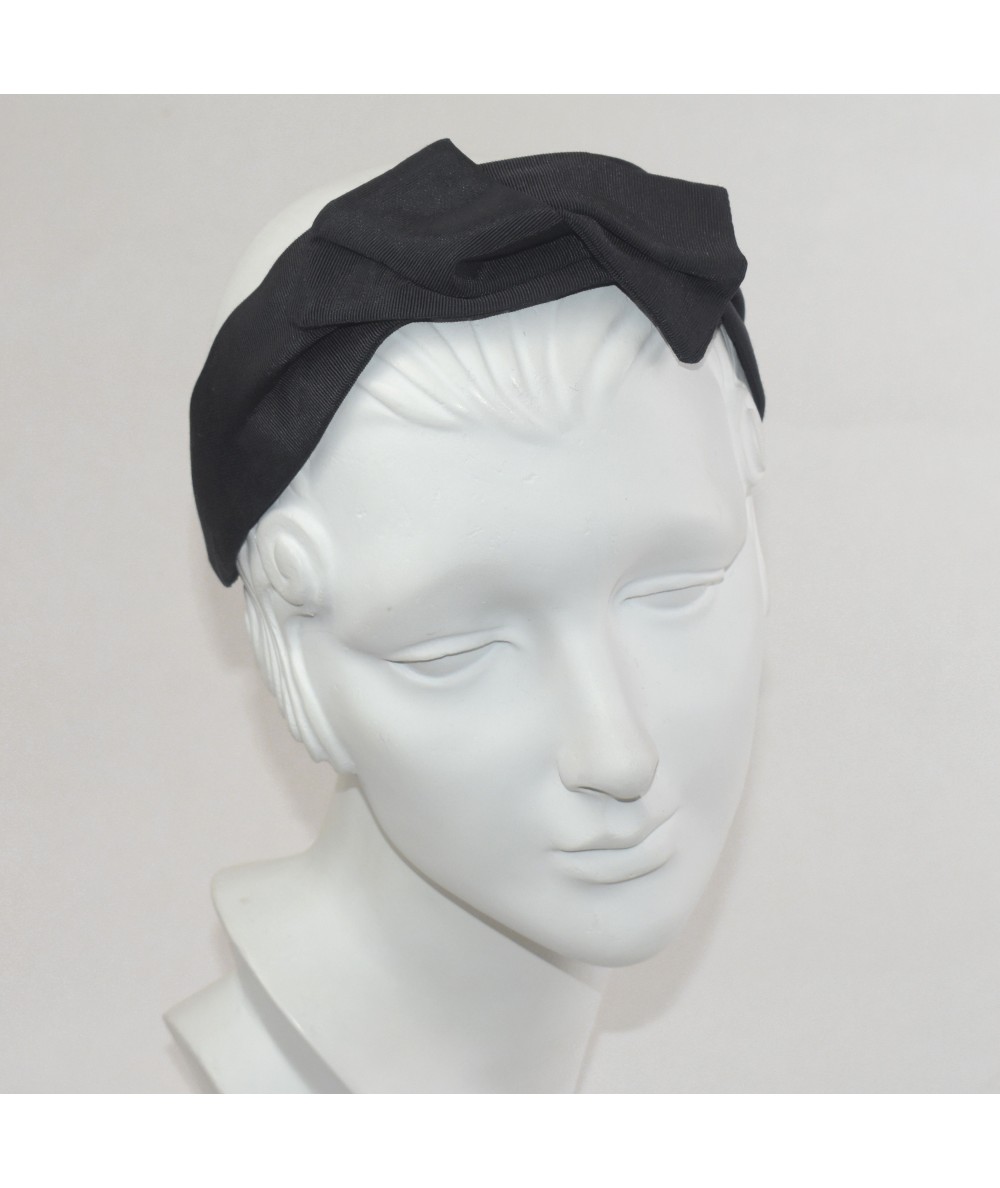 Black Bengaline Swivel Headband