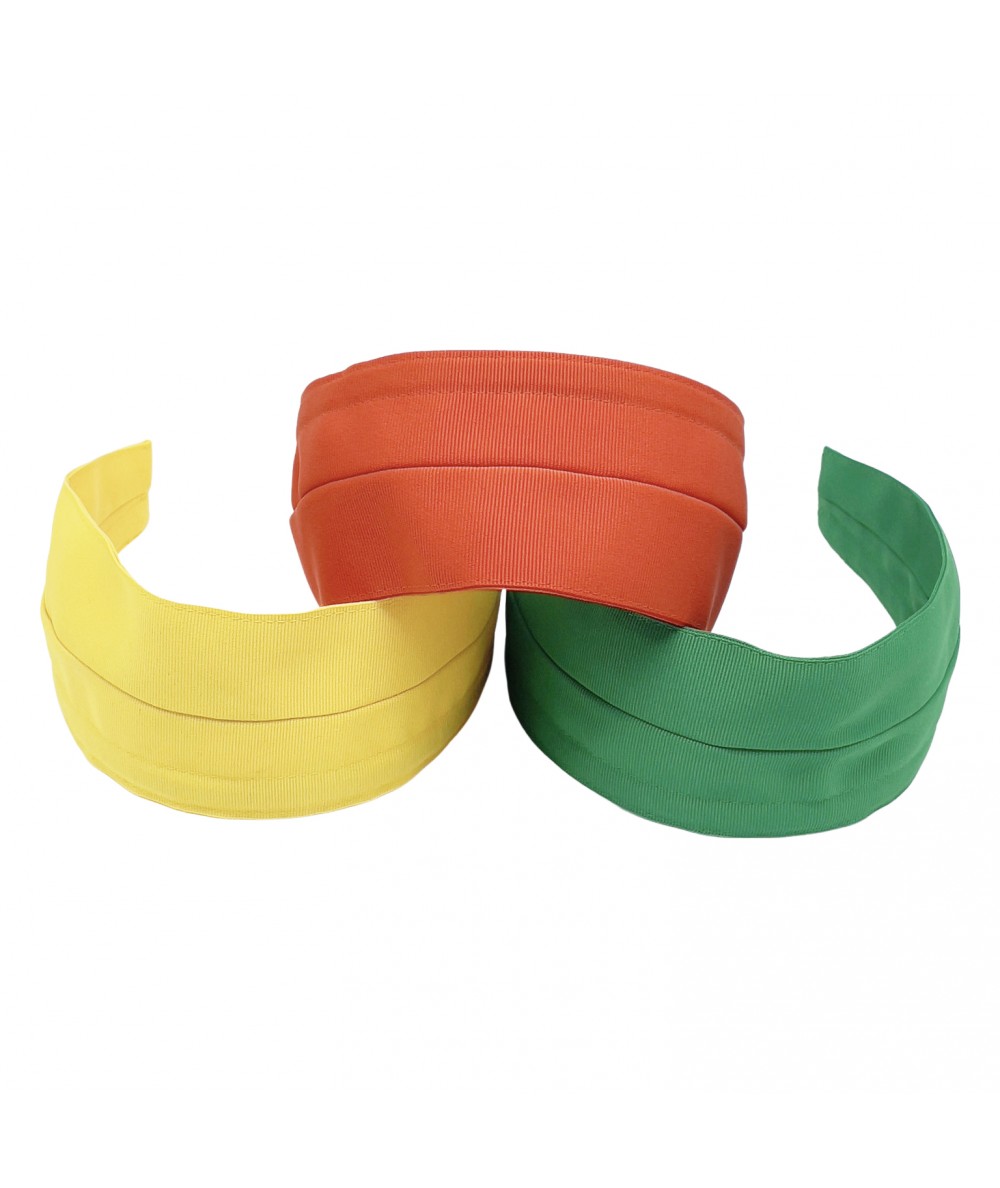Yellow - Orange - Emerald Grosgrain Extra Wide Headband