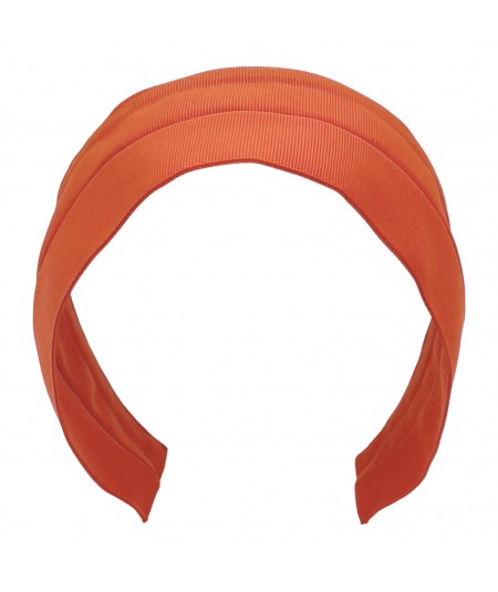 Orange Grosgrain Extra Wide Headband
