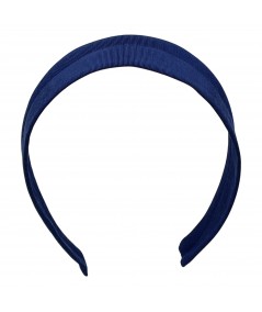Navy Grosgrain Texture Medium Wide Headband