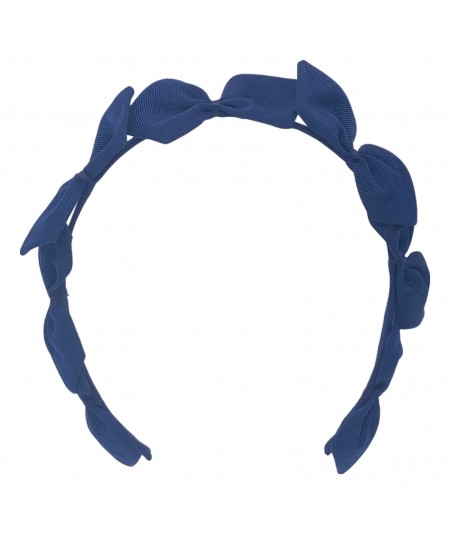 Navy Grosgrain Bows Headband