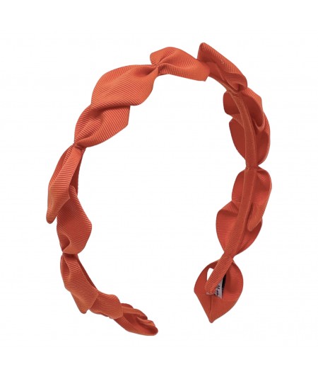 Orange Bows Headband