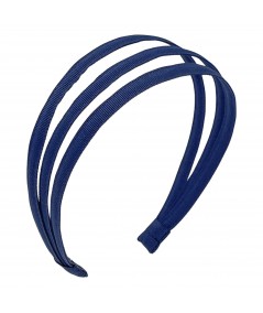 Navy Triple Skinny Grosgrain headband