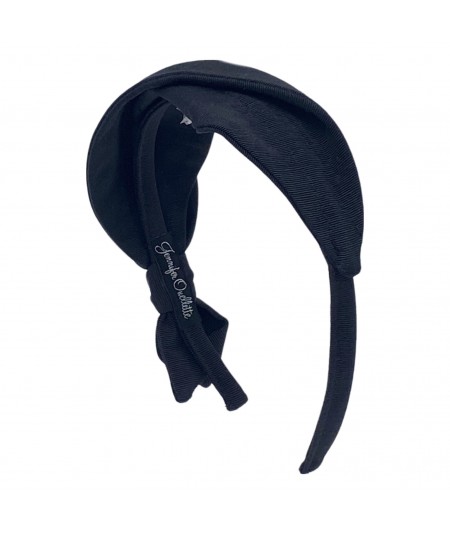 Black Grosgrain Texture Twist Headband