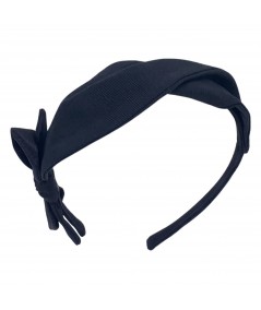 Black Grosgrain Texture Twist Headband