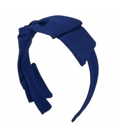 Corsair Blue Faille Side Bow Headband