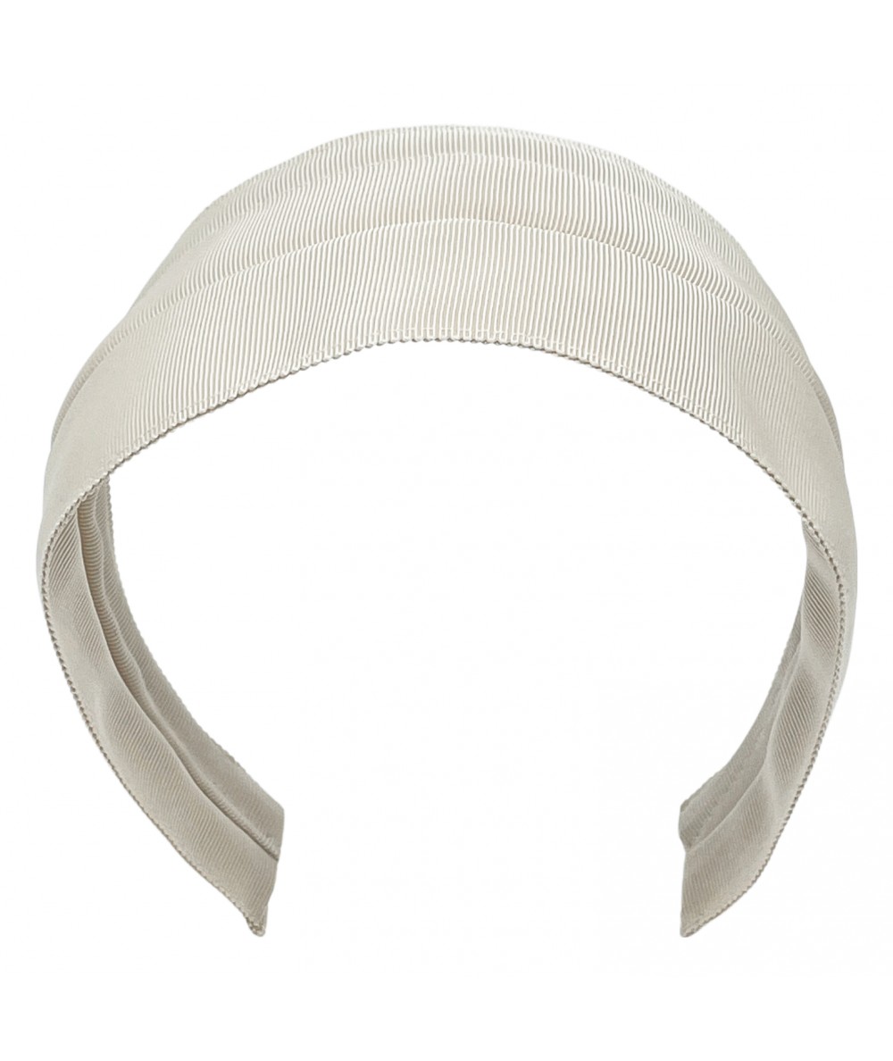 Beige Eco Grosgrain Extra Wide Headband
