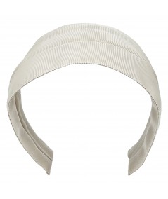 Beige Eco Grosgrain Extra Wide Headband