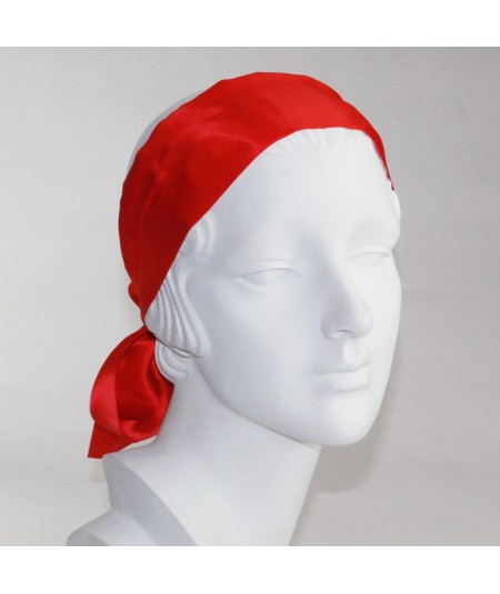 Red basic-extra-wide-satin-headband-with-long-ties-Katie-Holmes