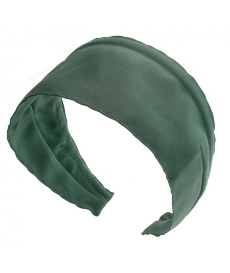 Basic Extra Wide Satin Headband - Mango Green