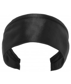 Basic Extra Wide Satin Headband - Black