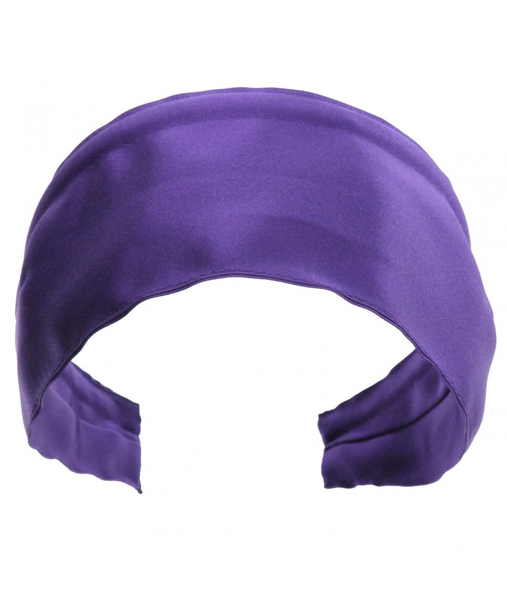 Basic Extra Wide Satin Headband - Purple