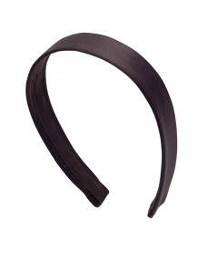 Brown Satin Medium Basic Headband