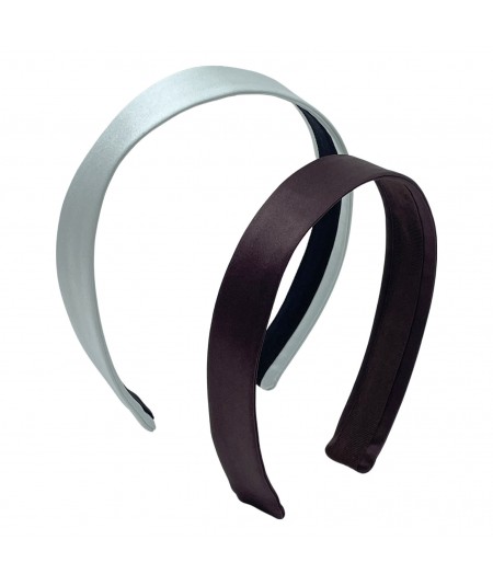 Sea Mist - Brown Satin Medium Basic Headband