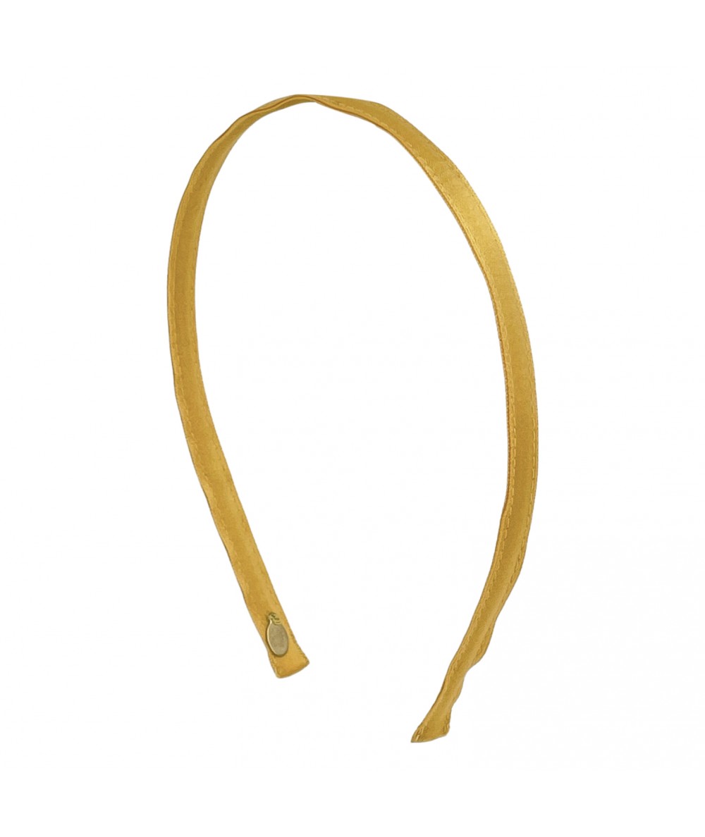 Yellow Gold Satin Narrow Headband